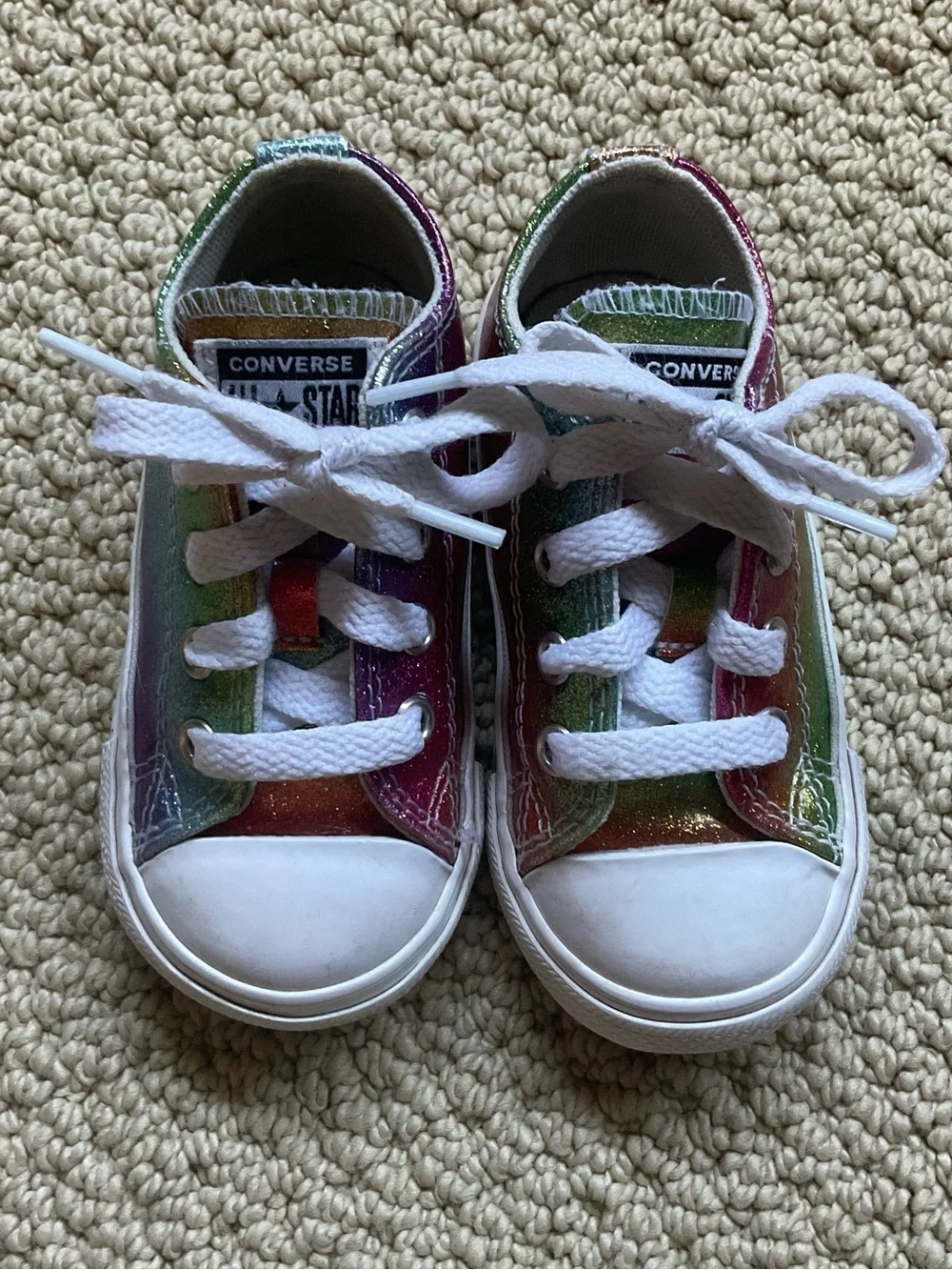 Converse Toddler Shoes Size 5 Rainbow Sparkle
